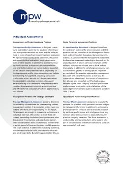 Individual Assessments