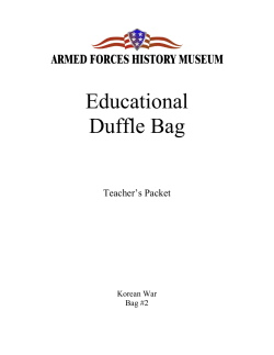 Educational Duffle Bag - Armed Forces History Museum