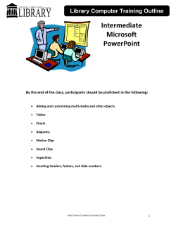 Intermediate Microsoft PowerPoint
