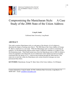 Compromising the Manichaean Style: A Case Study of the 2006