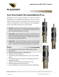 CAST IRON CEMENT RETAINERS/BRIDGE PLUG
