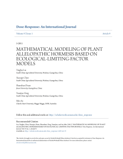 mathematical modeling of plant allelopathic