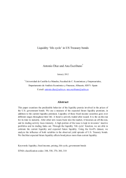 Liquidity `life cycle` in US Treasury bonds Antonio D&iacute;az and Ana