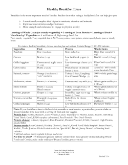 Healthy Breakfast Ideas