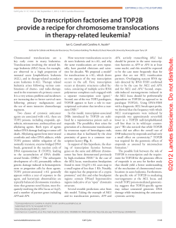Do transcription factories and TOP2B provide a recipe for