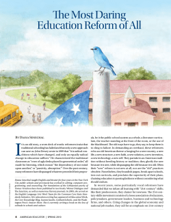 The Most Daring Education Reform of All