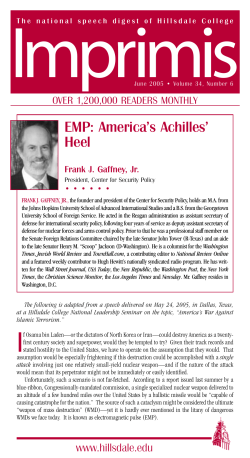 EMP: America`s Achilles` Heel