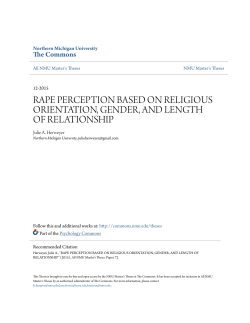 rape perception based on religious orientation