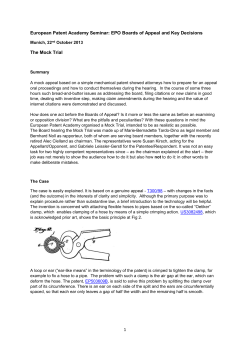 The Mock Trial File - EPO: e