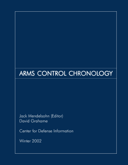 arms control chronol arms control chronology