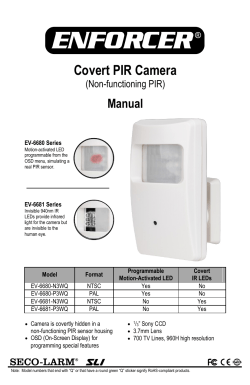 Covert PIR Camera - SECO-LARM