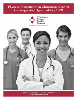 Physician Recruitment in Chautauqua County: Challenges And