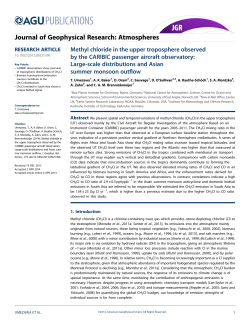 Methyl chloride in the upper troposphere observed by the CARIBIC