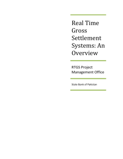 An Overview Real Time Gross Settlement Systems