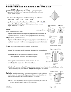 Ch 10 Note Sheet Key