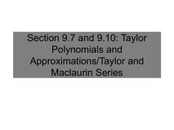 Maclaurin Series