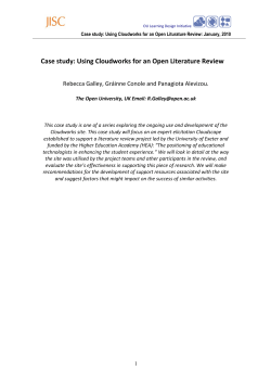 Case study: Using Cloudworks for an Open