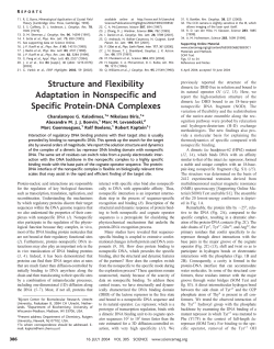 Structure and Flexibility Adaptation in Nonspecific and Specific