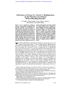 Deficiency of Factor X-Factor V5 Binding Sites on
