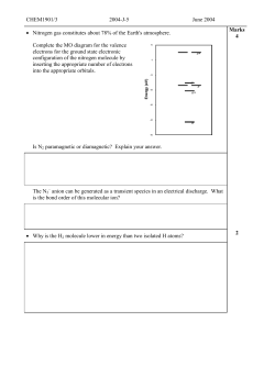 CHEM1901/3 2004-J-5 June 2004 &bull; Nitrogen gas constitutes about