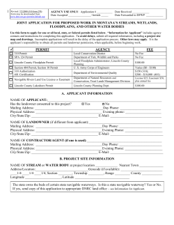 information for applicant