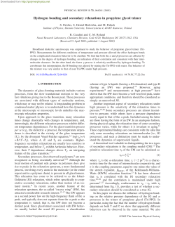 Hydrogen bonding and secondary relaxations in