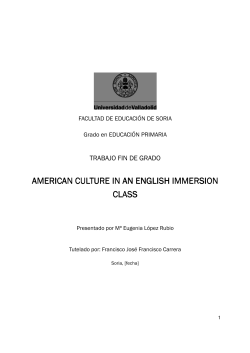 american culture in an english immersion class