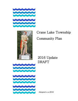 Crane Lake 2016 Plan DRAFT