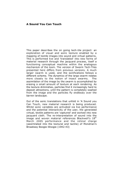 A Sound You Can Touch - Department of Computing