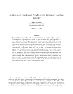 Exploiting Friends-and-Neighbors to Estimate Coattail Effects