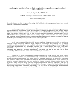 Analysing the inability to focus on the driving task in young males