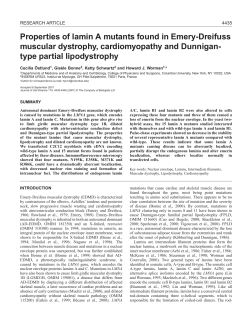 Lamin A mutations in disease - Journal of Cell Science