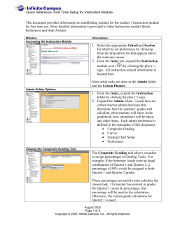 First Time Setup for Instruction Mode