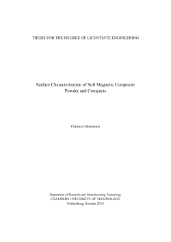 Surface Characterization of Soft Magnetic Composite Powder and