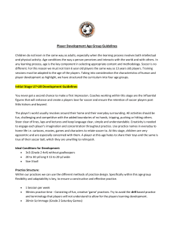Player Development Age Group Guidelines Initial Stage U7