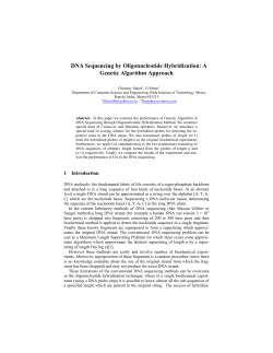 DNA Sequencing by Oligonucleotide Hybridization: A Genetic