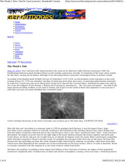 The Monk`s Tale | North Coast Journal | Humboldt County