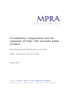 The merchant guilds revisited - Munich Personal RePEc Archive