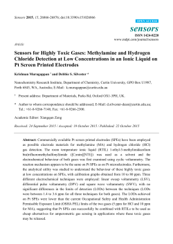 Sensors for Highly Toxic Gases: Methylamine and Hydrogen