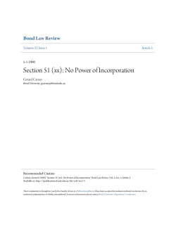 Section 51 (xx): No Power of Incorporation