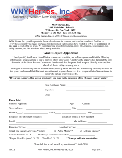 Grant Request Application