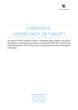 CyberSpace: Opportunity or Threat?