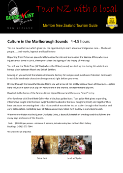 Culture in the Marlborough Sounds 4-4.5 hours