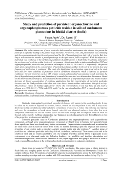 Study and prediction of persistent organochlorine and