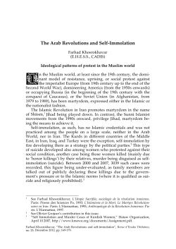 The Arab Revolutions and Self