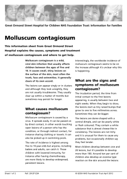 Molluscum contagiosum - Great Ormond Street Hospital