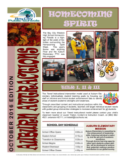 October 2016 Newsletter - Auburn Elementary School