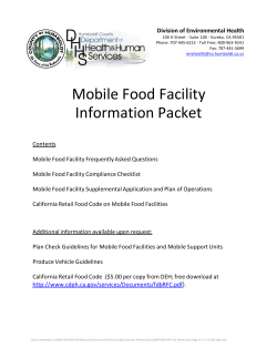 Mobile Food Facility Information Packet