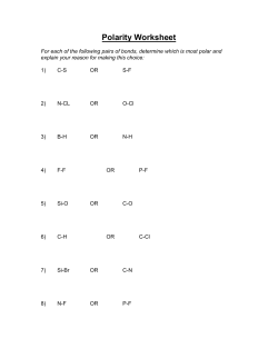 Polarity Worksheet