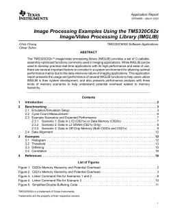 Image Processing Examples with the C62x